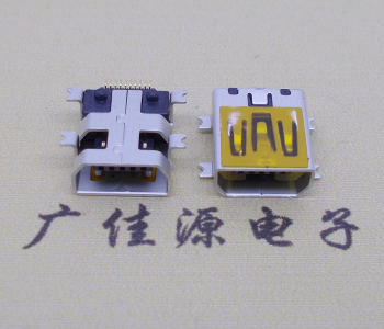 怀化迷你USB插座,MiNiUSB母座,10P/全贴片带固定柱母头