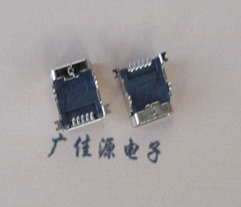 怀化 MINI USB 5PF 90°SMT前插后贴电源接口