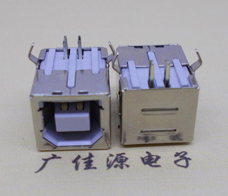 怀化USB BF90度母座 打印机接口 卧式插板DIP白胶