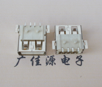 怀化USB AF方形脚 贴片母座 1.0/1.2柱子直边接口
