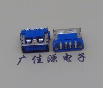 怀化AF短体10.0接口 蓝色胶芯 直边4pin端子SMT