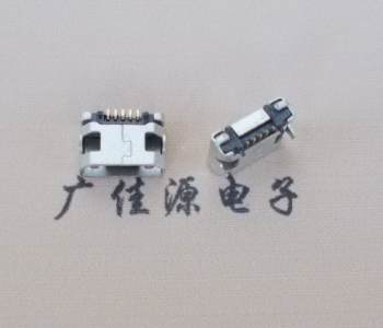怀化迈克小型 USB连接器 平口5p插座 有柱带焊盘