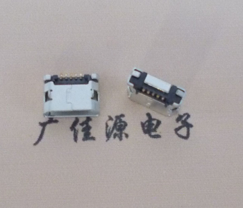 怀化MICRO USB接口 90度卧式母座 插板有柱直边