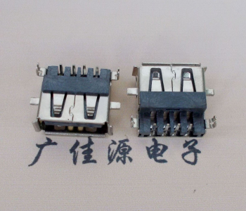 怀化AF USB母座90度 DIP沉板3.9/4.9 耐高温有卷边