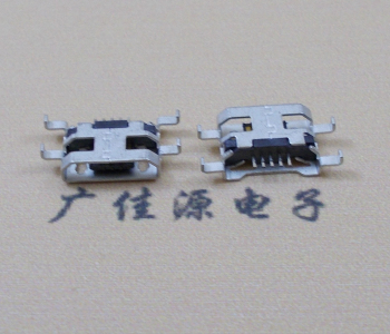 怀化MICRO USB 5PIN接口 沉板1.6MM 四脚插板无导位