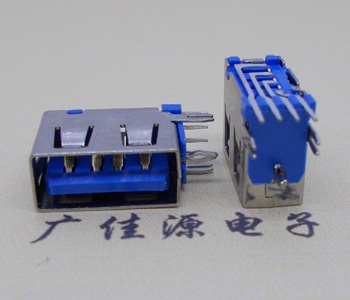 怀化USB 测插2.0母座 短体10.0MM 接口 蓝色胶芯