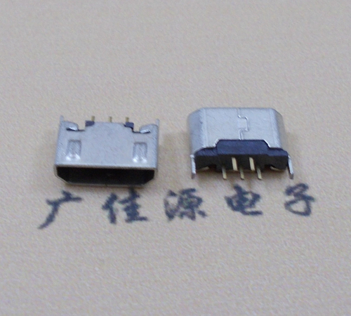 怀化迈克USB 180度母座5p直插带地脚1.5端子直口