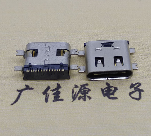 怀化type-c16p母座全贴带弹片连接器