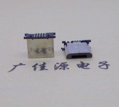 怀化MICRO USB 5P公头短体5.6mm立贴带柱无卡勾