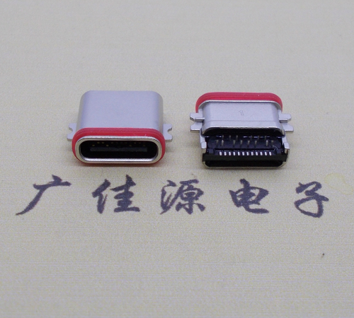 怀化usb 3.1type-c24p母座沉板1.0mm前插后贴防水