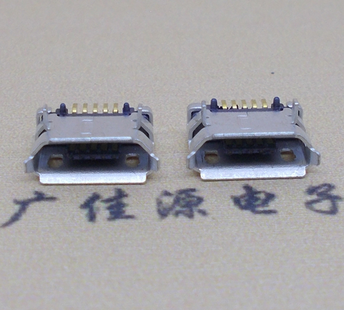 怀化高品质Micro USB 5P B型口母座,5.9间距前插/后贴端SMT