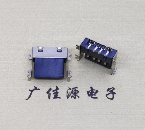 怀化薄胶芯母座 USB2.0卧式贴板A母10.0短体尺寸