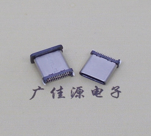 怀化USB TYPE-C接口短体24P公头立式贴板高度H=8.0mm 高速数据传输快充电款